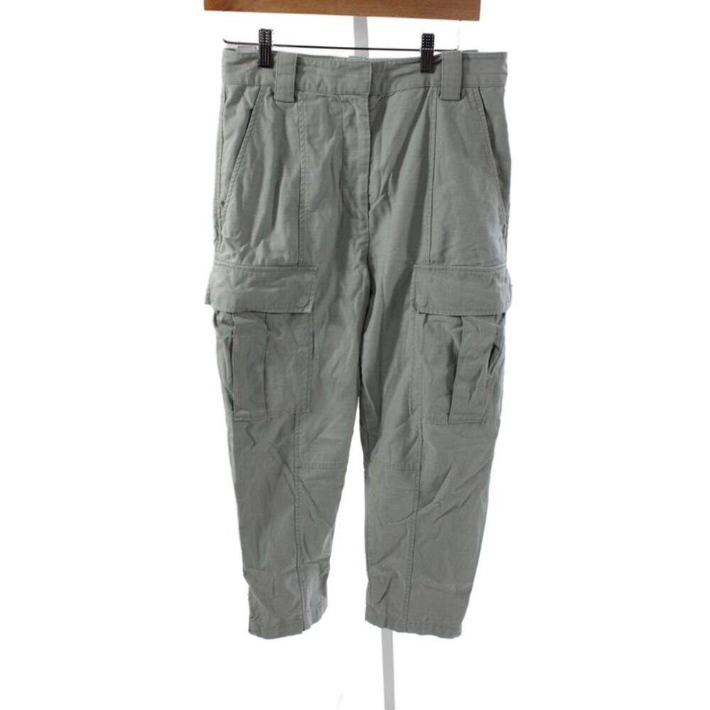 3.1 Phillip Lim Unisex Gray Cropped Cargo Pants 100% Cotton Size 4